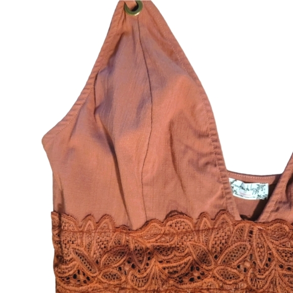 INTAMATELY FREE PEOPLE Eyes on You Bodycon Mini Dress Terra Cotta - Picture 6 of 12